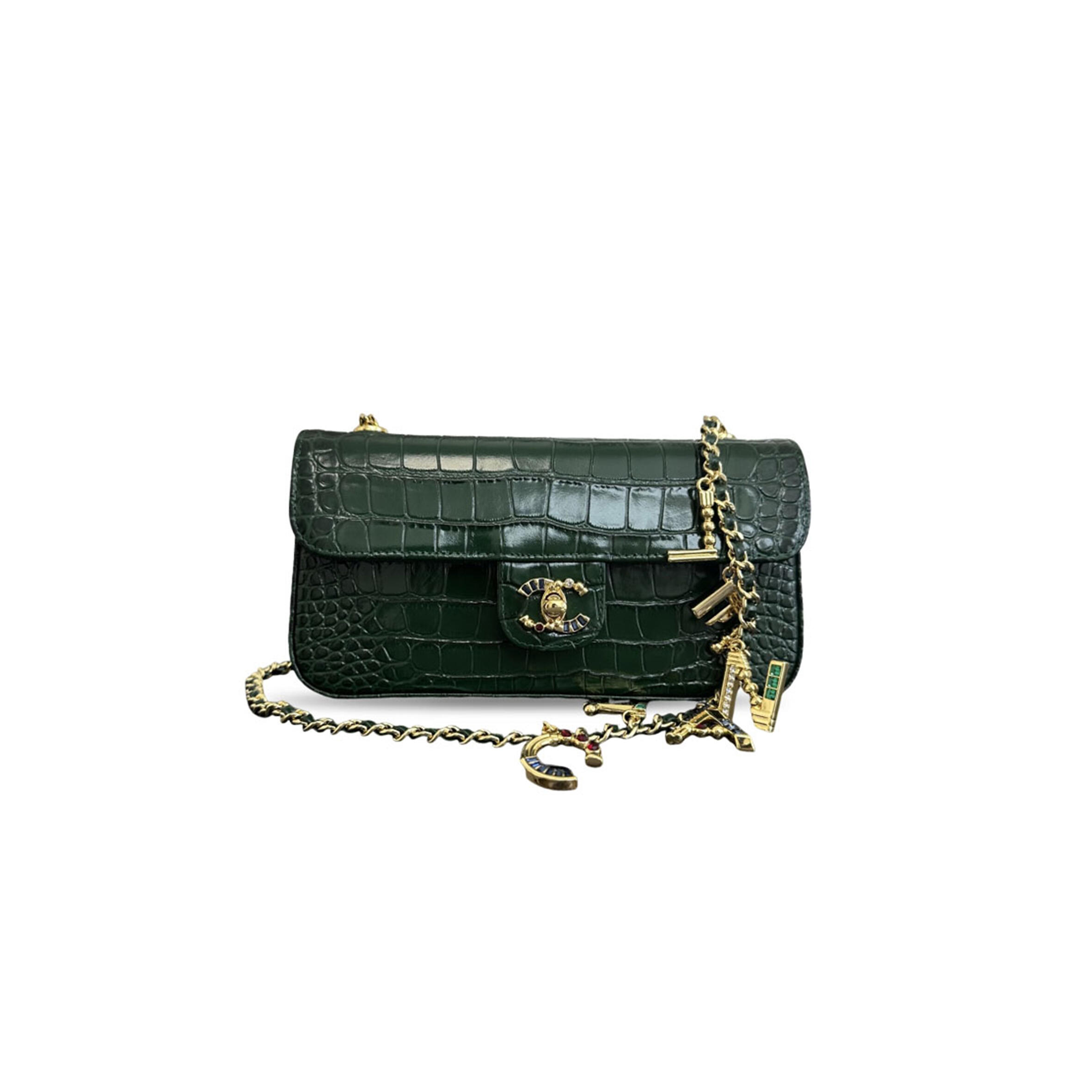 CHANEL MASTER CROCODILE EMBOSSED LEATHER AS6340 (22*12*4cm)